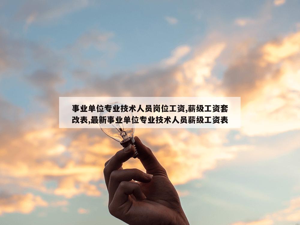 事业单位专业技术人员岗位工资,薪级工资套改表,最新事业单位专业技术人员薪级工资表